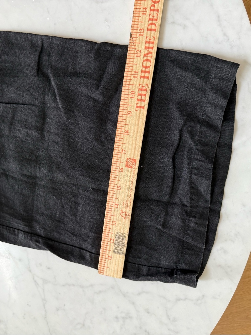 CP Shades Black Linen Wide Leg Pants Size M Elastic Waist - Picture 4 of 5